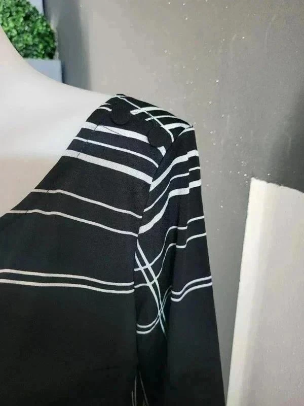 Black and white dress with 3/4 sleeves – photo 3